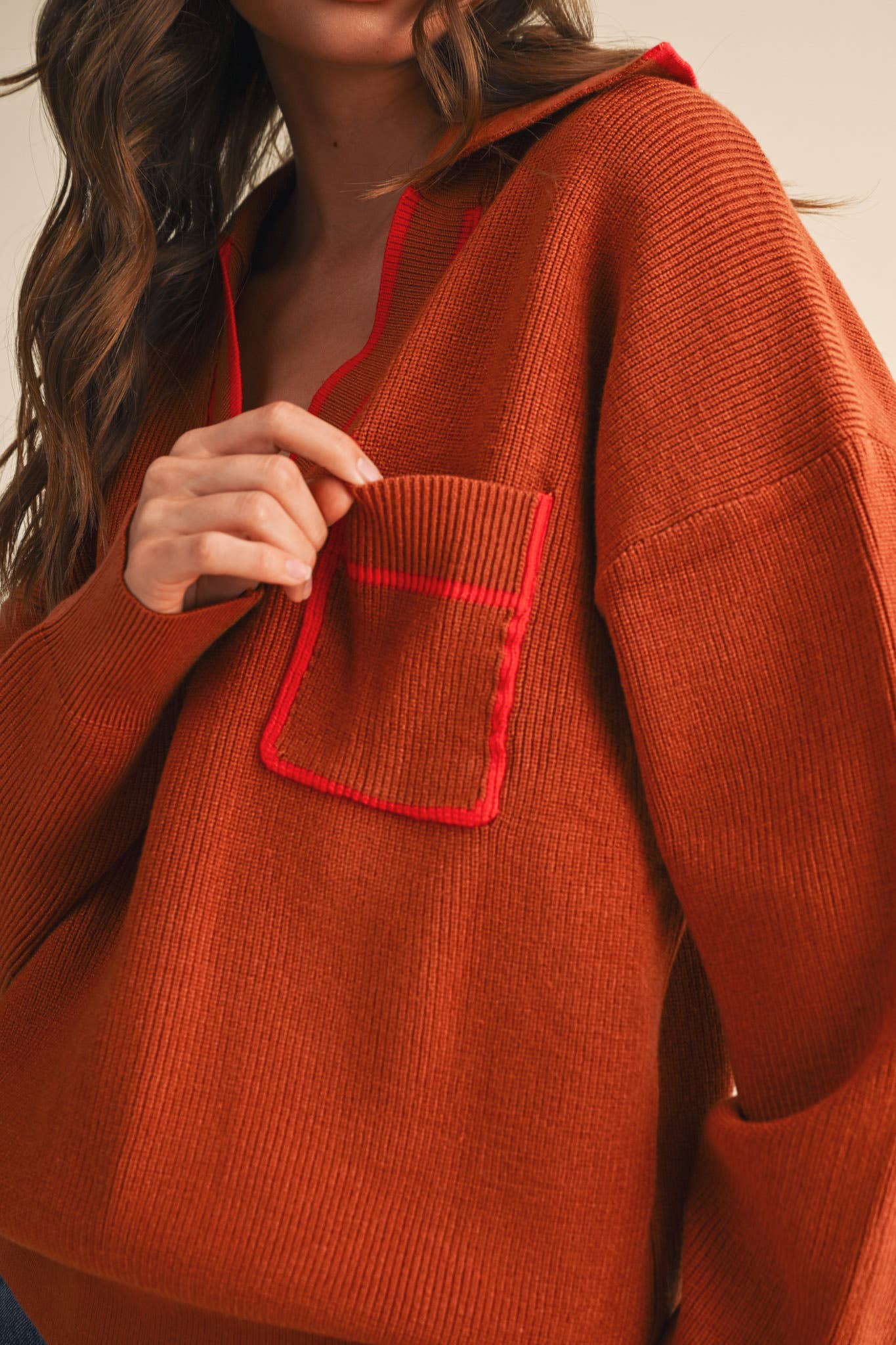 Ribbed Collared Sweater