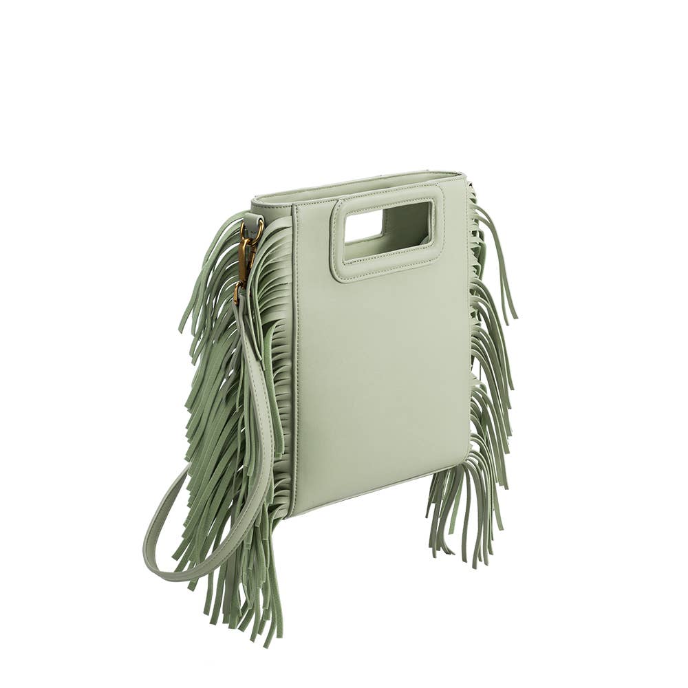 Jamie Recycled Vegan Crossbody Bag in Mint