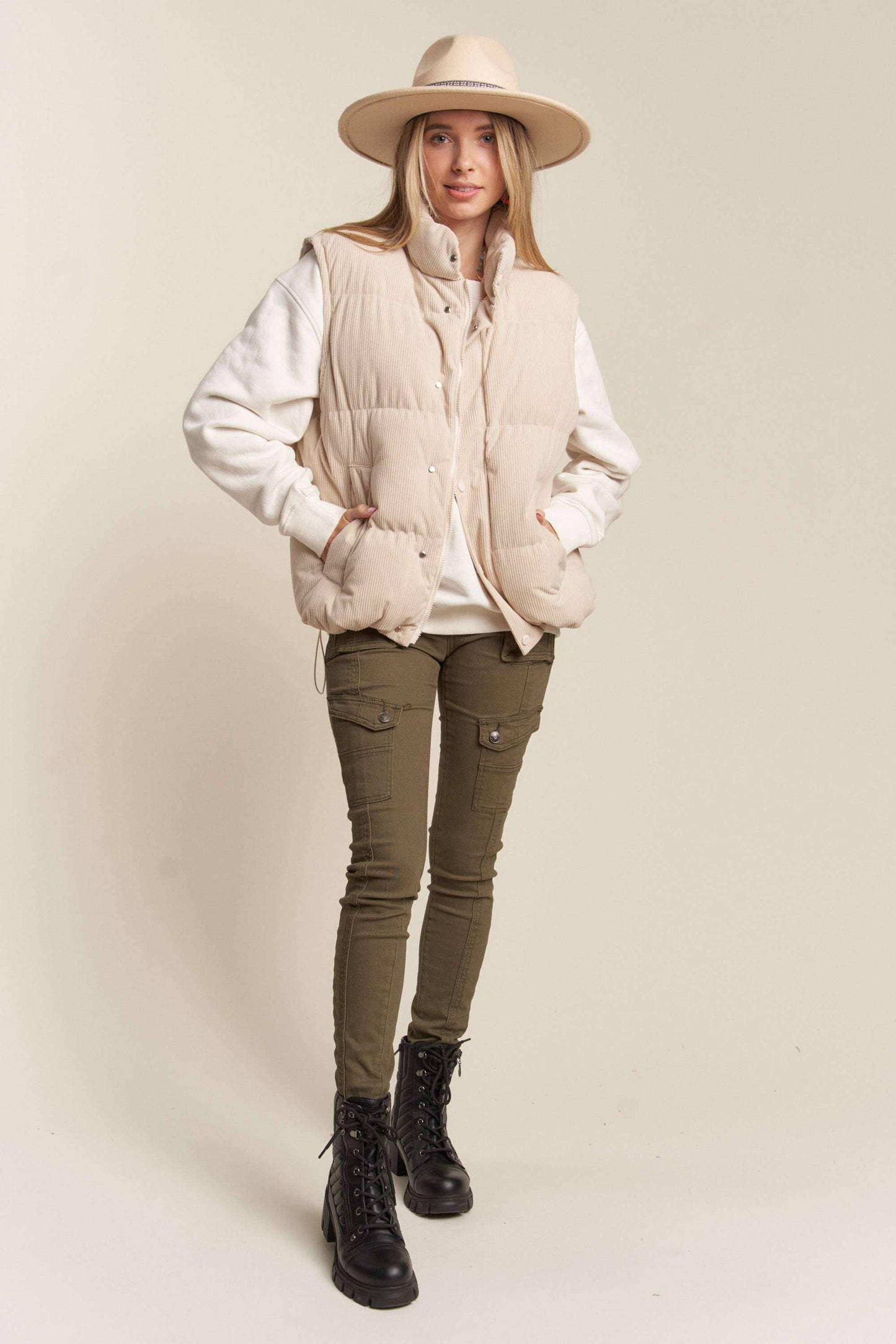 Clara Corduroy Puff Vest