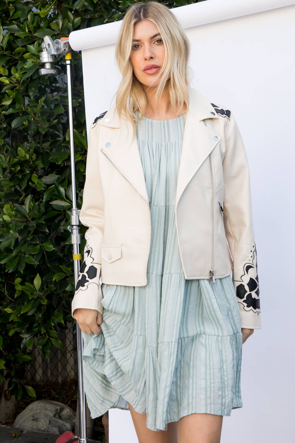 Cara Vegan Leather Moto Jacket