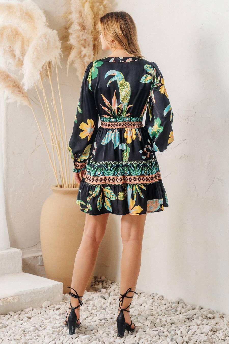 Brazil Tropical Brid Mini Dress