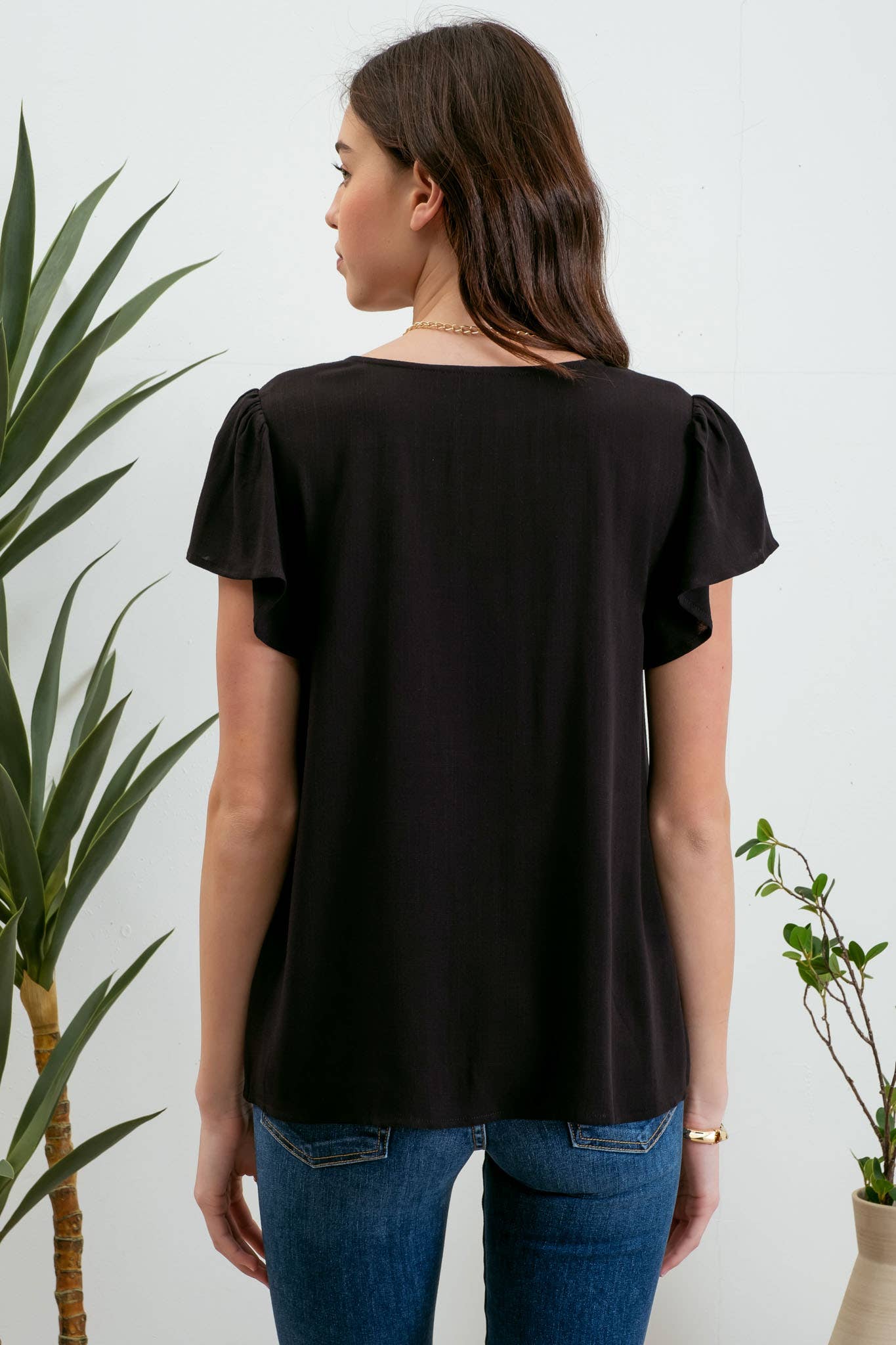 Cece Ruffle Top