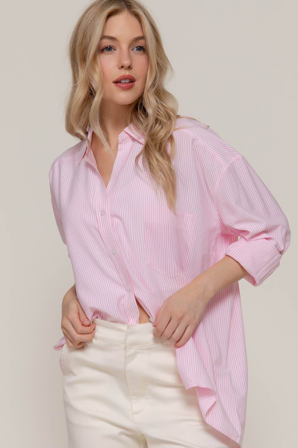 Oversized Dolman Stripe Shirt
