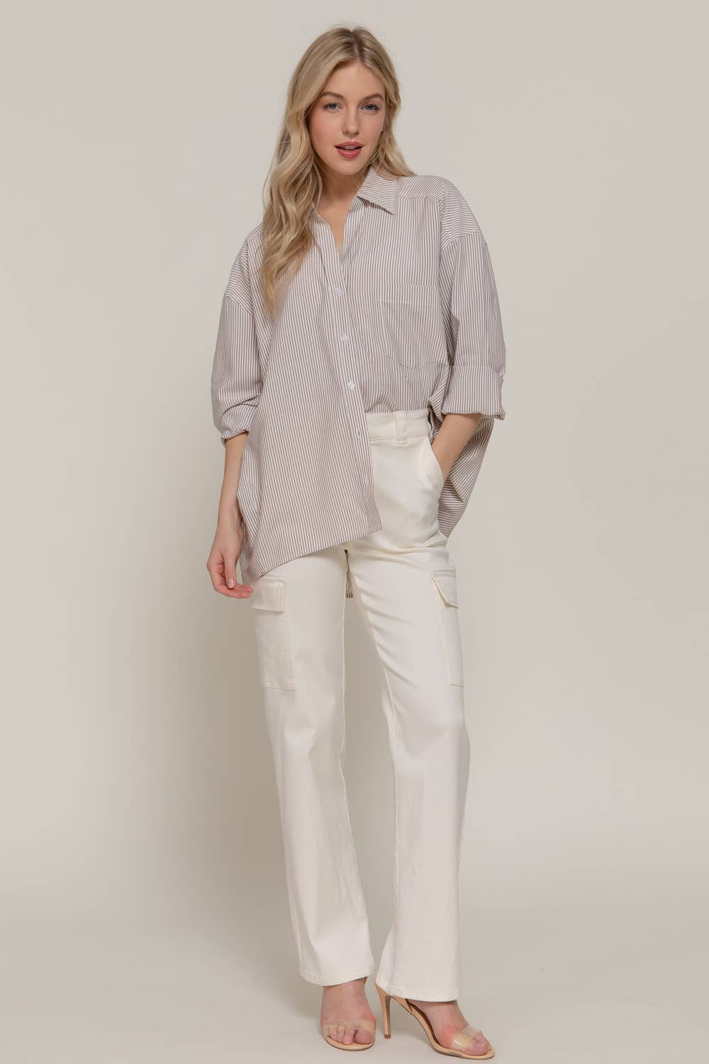 Oversized Dolman Stripe Shirt