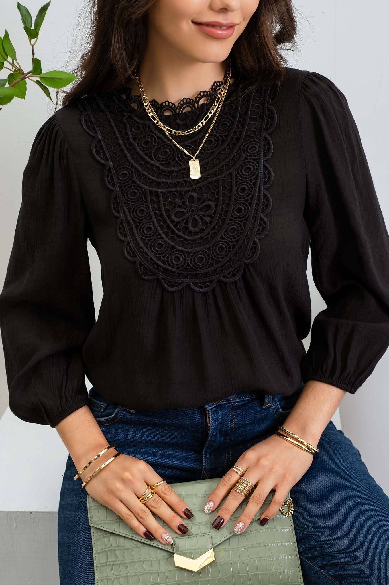 Mary Eyelet Lace Blouse