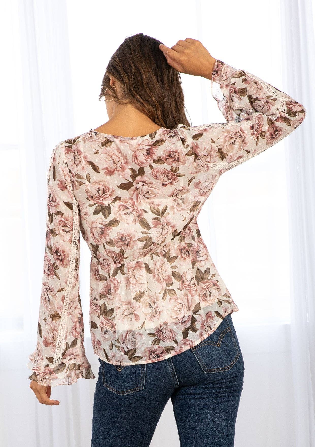 Primrose Lace Trim Blouse