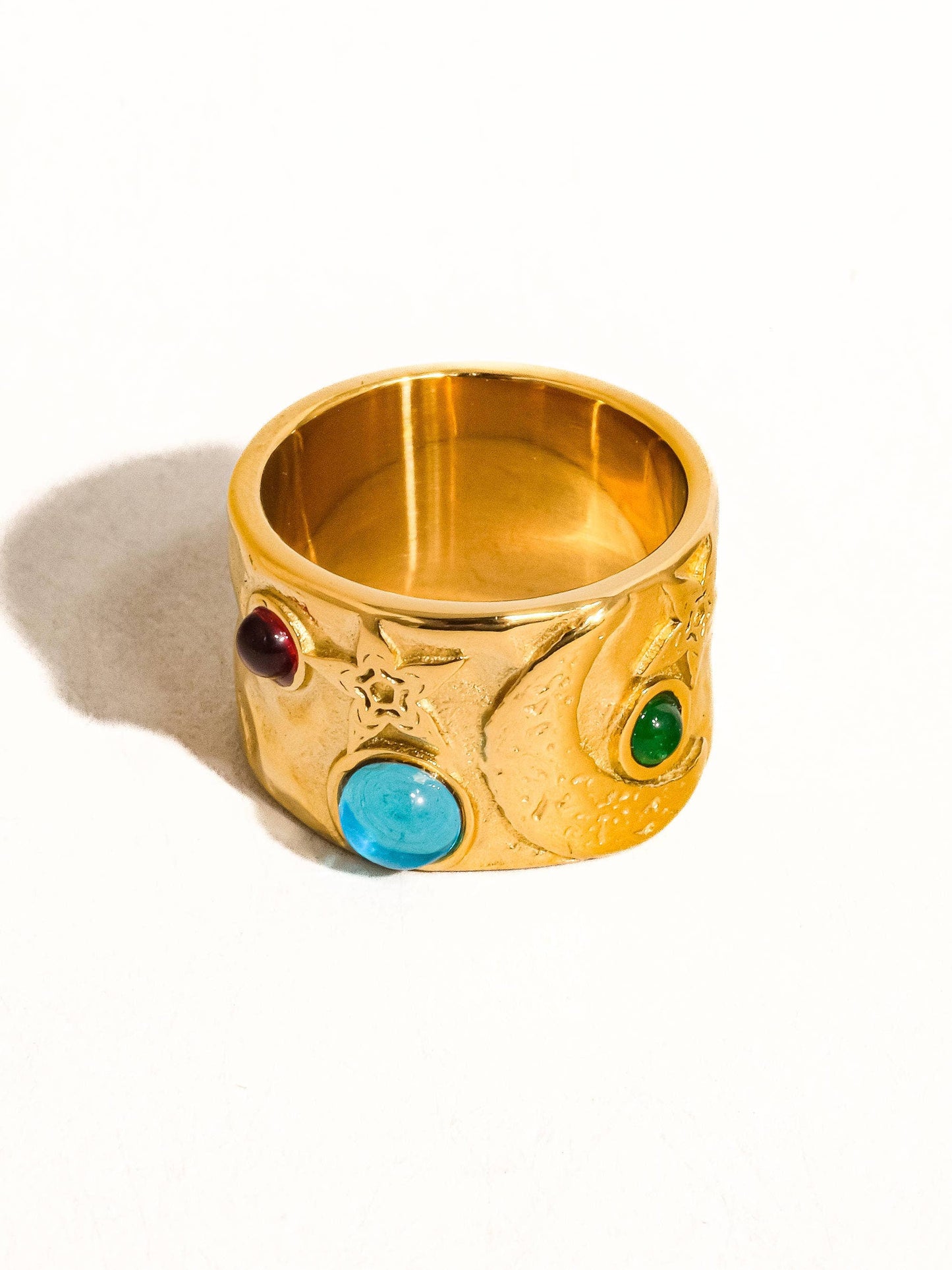 Thierry 18K Gold Vintage Stone Ring