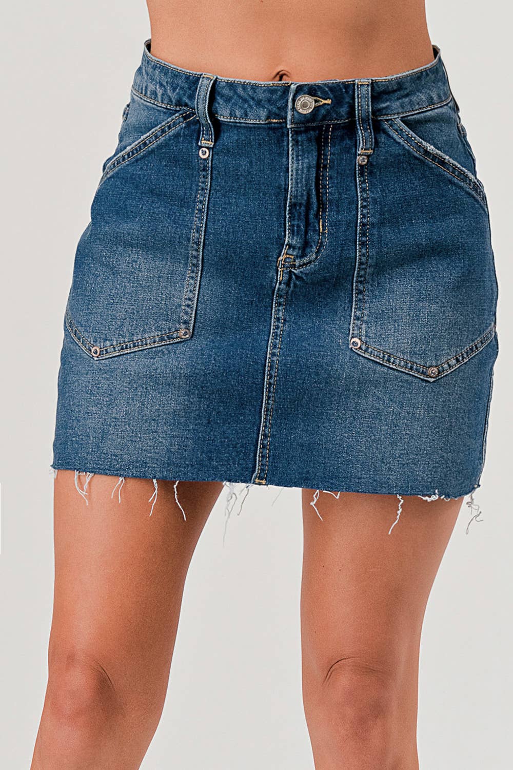 Low Rise Denim Mini