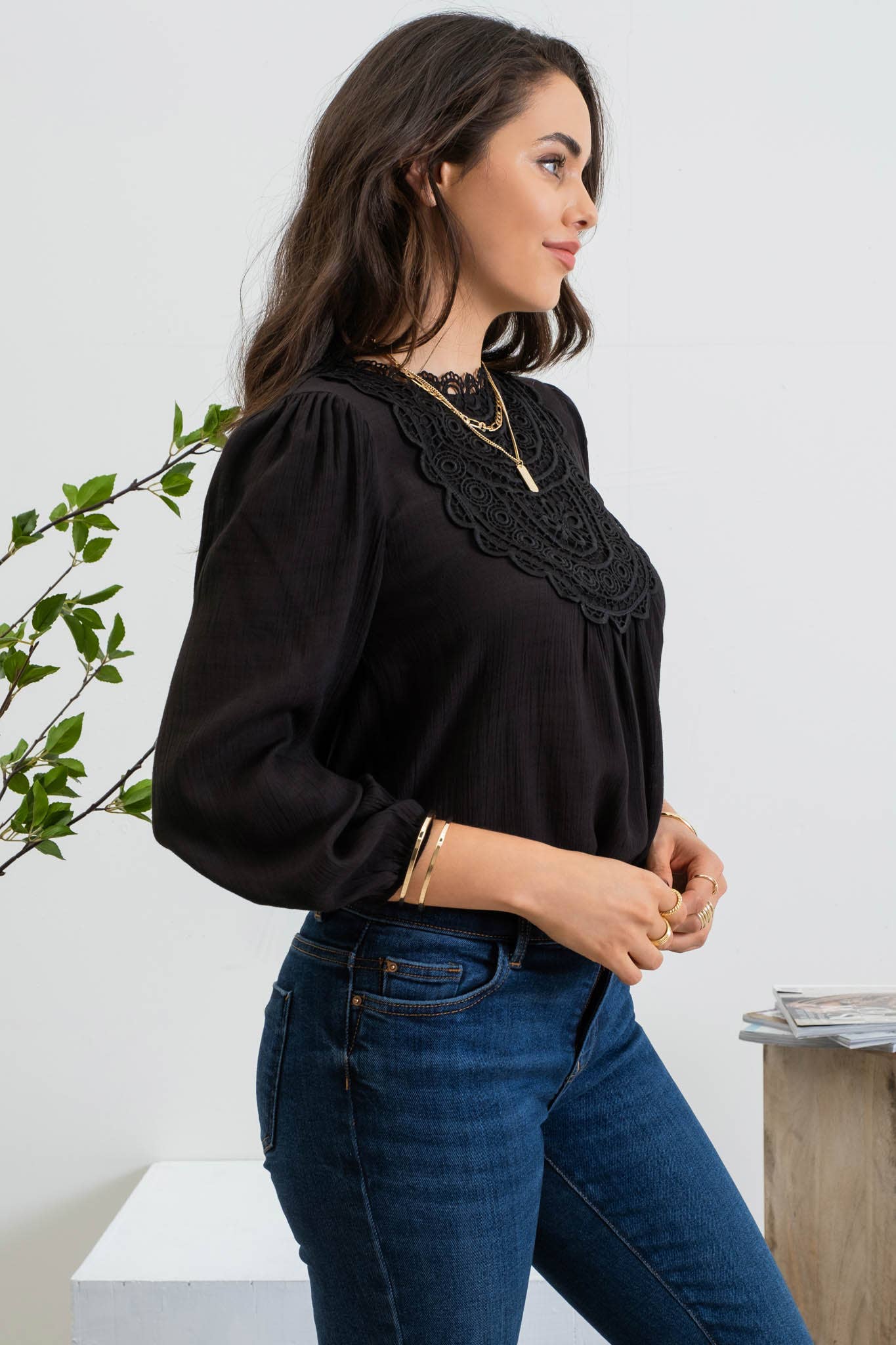 Mary Eyelet Lace Blouse