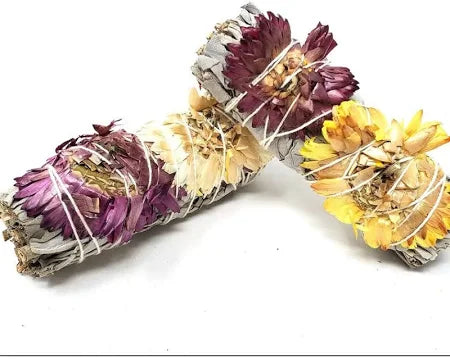 White Sage Bundles w/Sunflowers