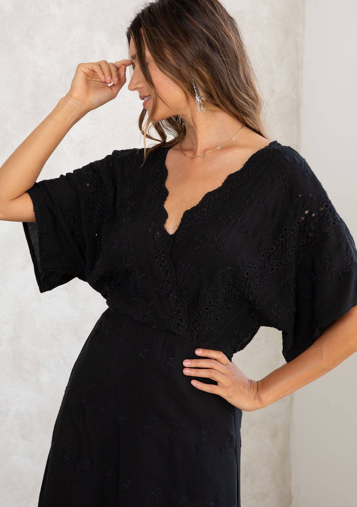Harper Eyelet Midi Dress