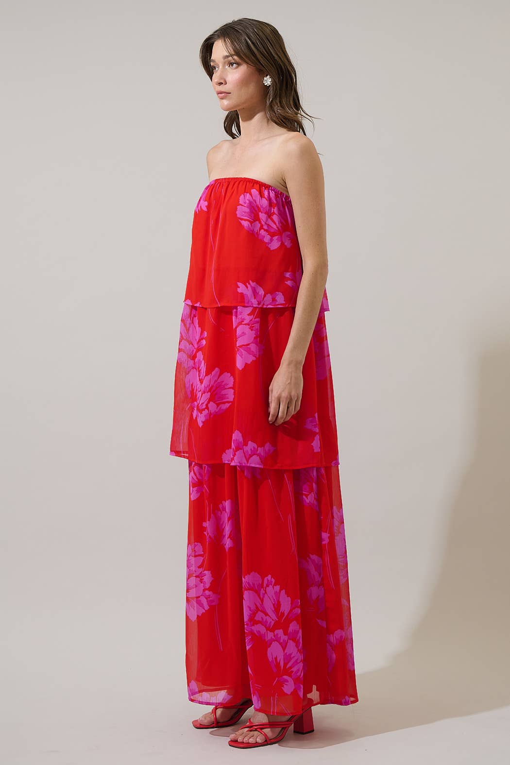 Naiya Floral Briary Strapless Maxi Dress