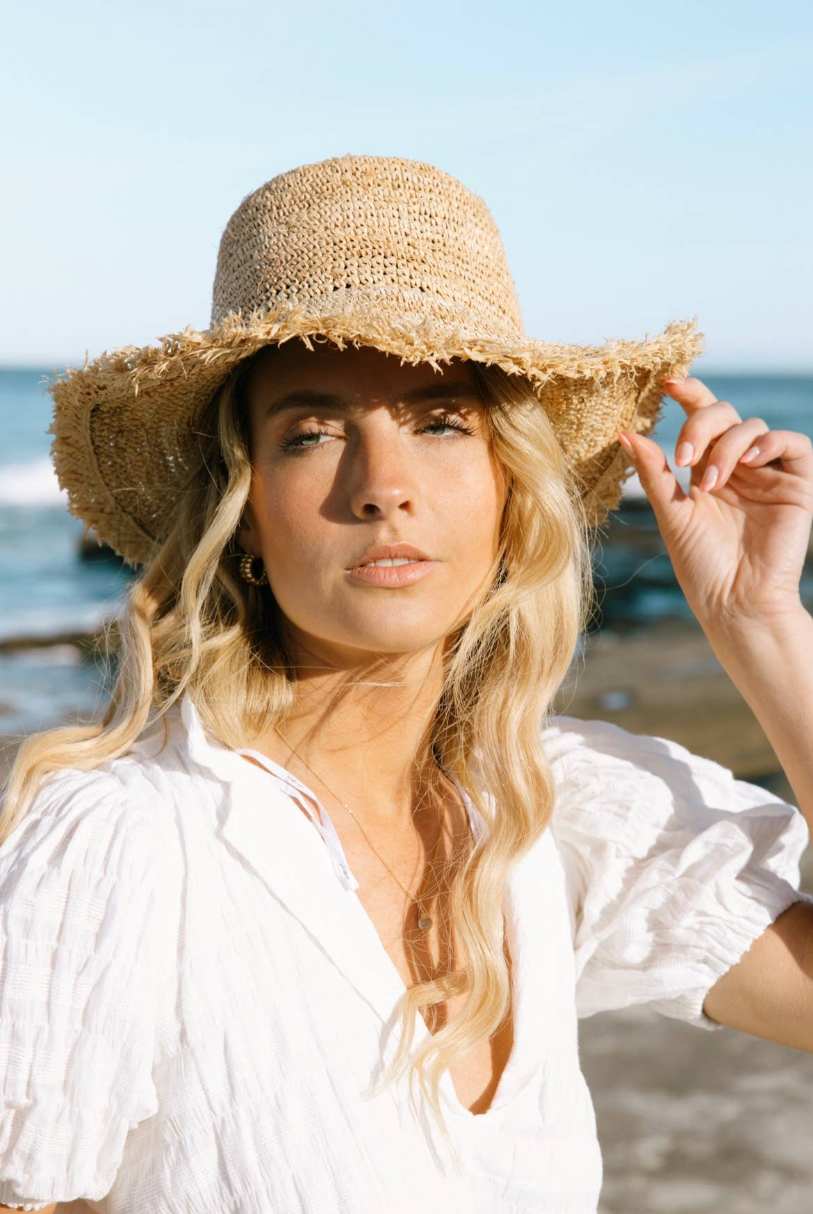 August- Raffia Bucket Hat