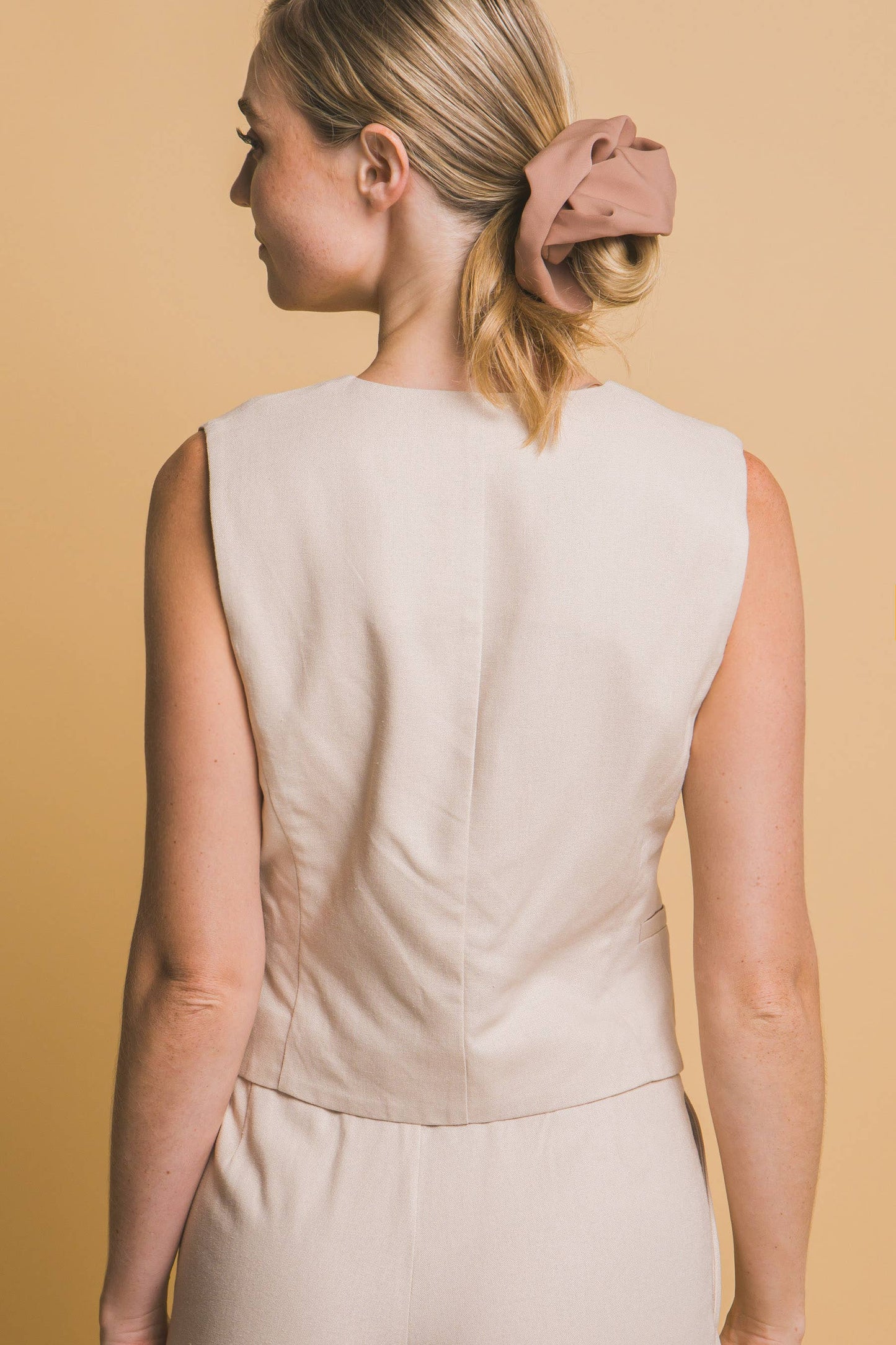 Linen Button-Up Vest