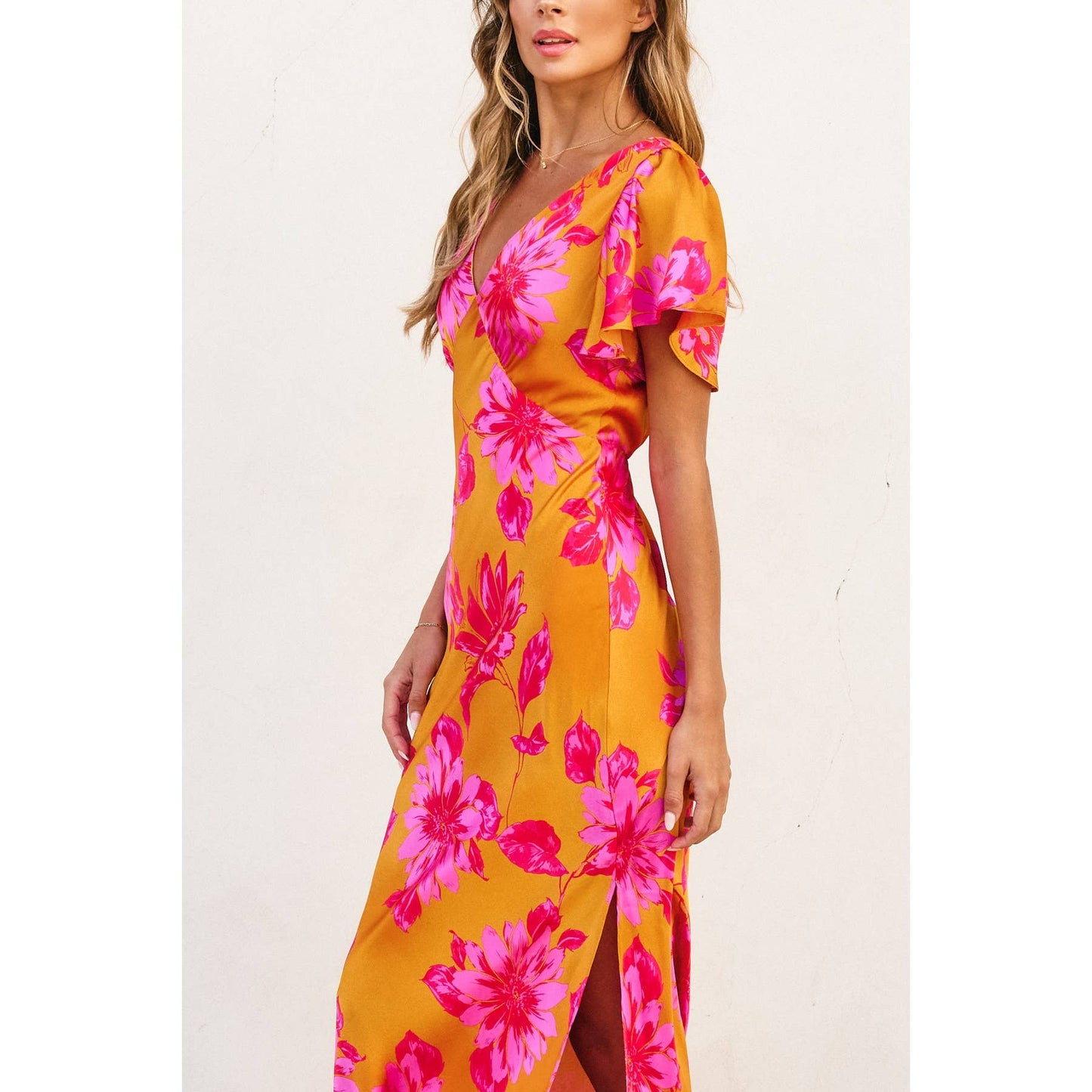 All In Love Flutter Sleeve Maxi Dress