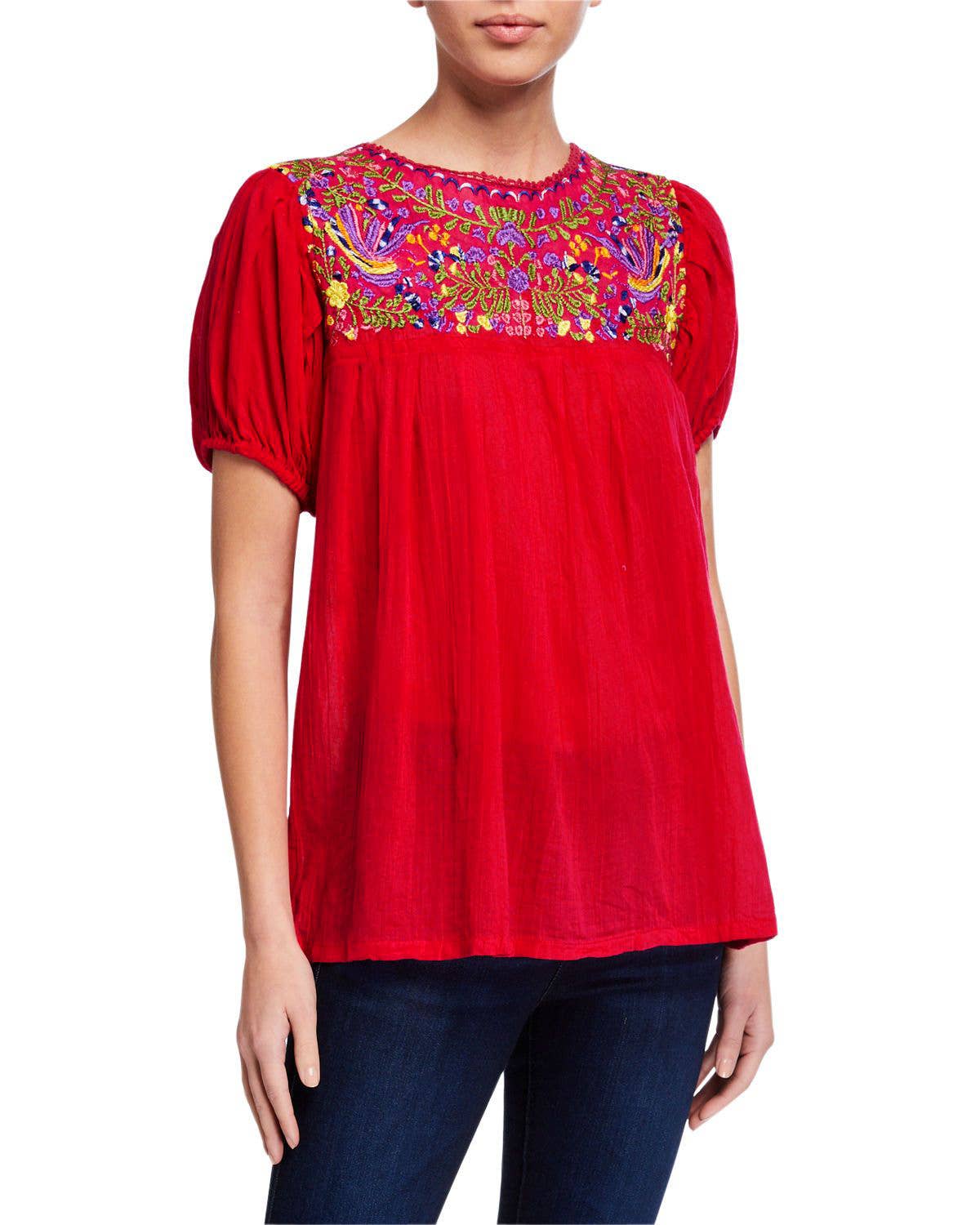 Selena Embroidered Top