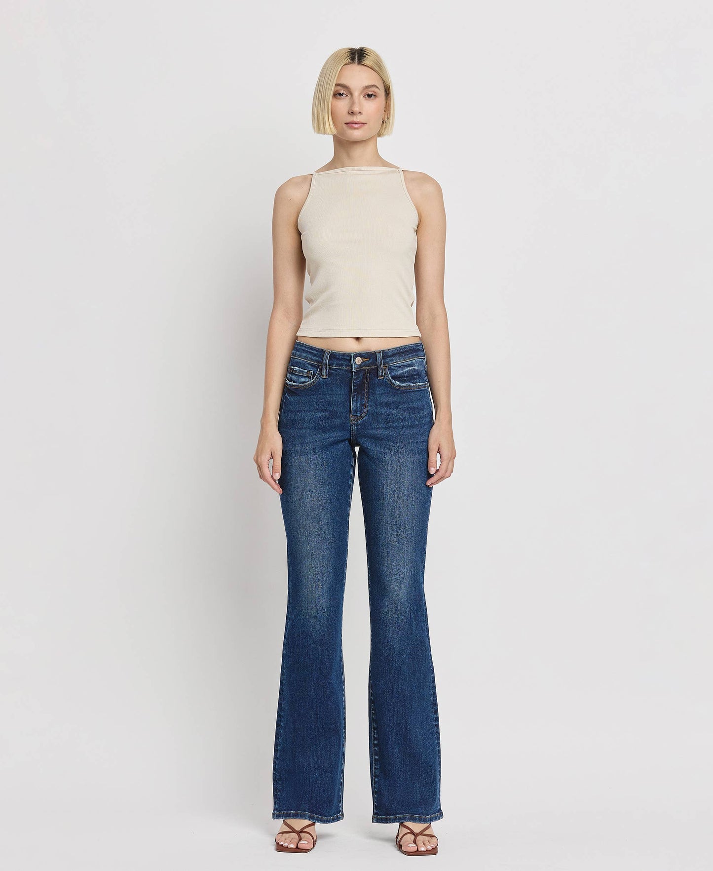 Mid-Rise Relaxed Bootcut