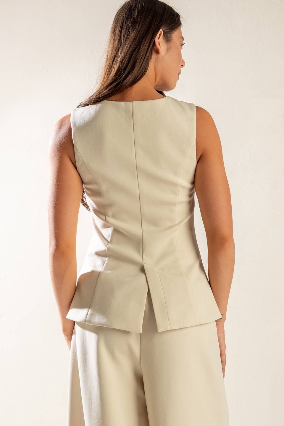 Solid Woven Vest