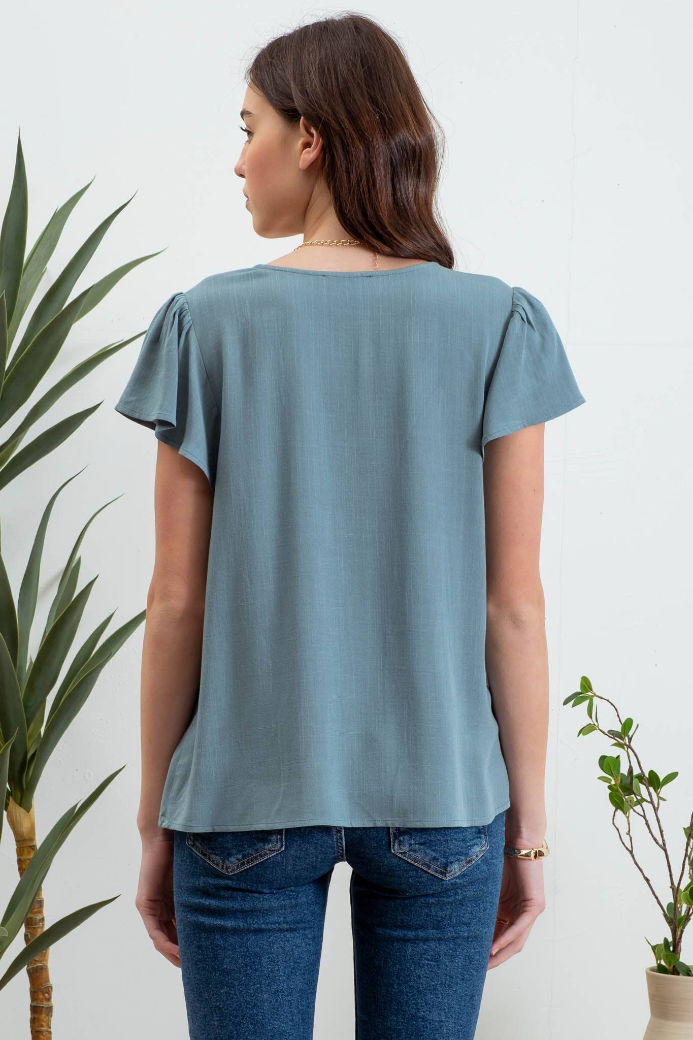 Cece Ruffle Top