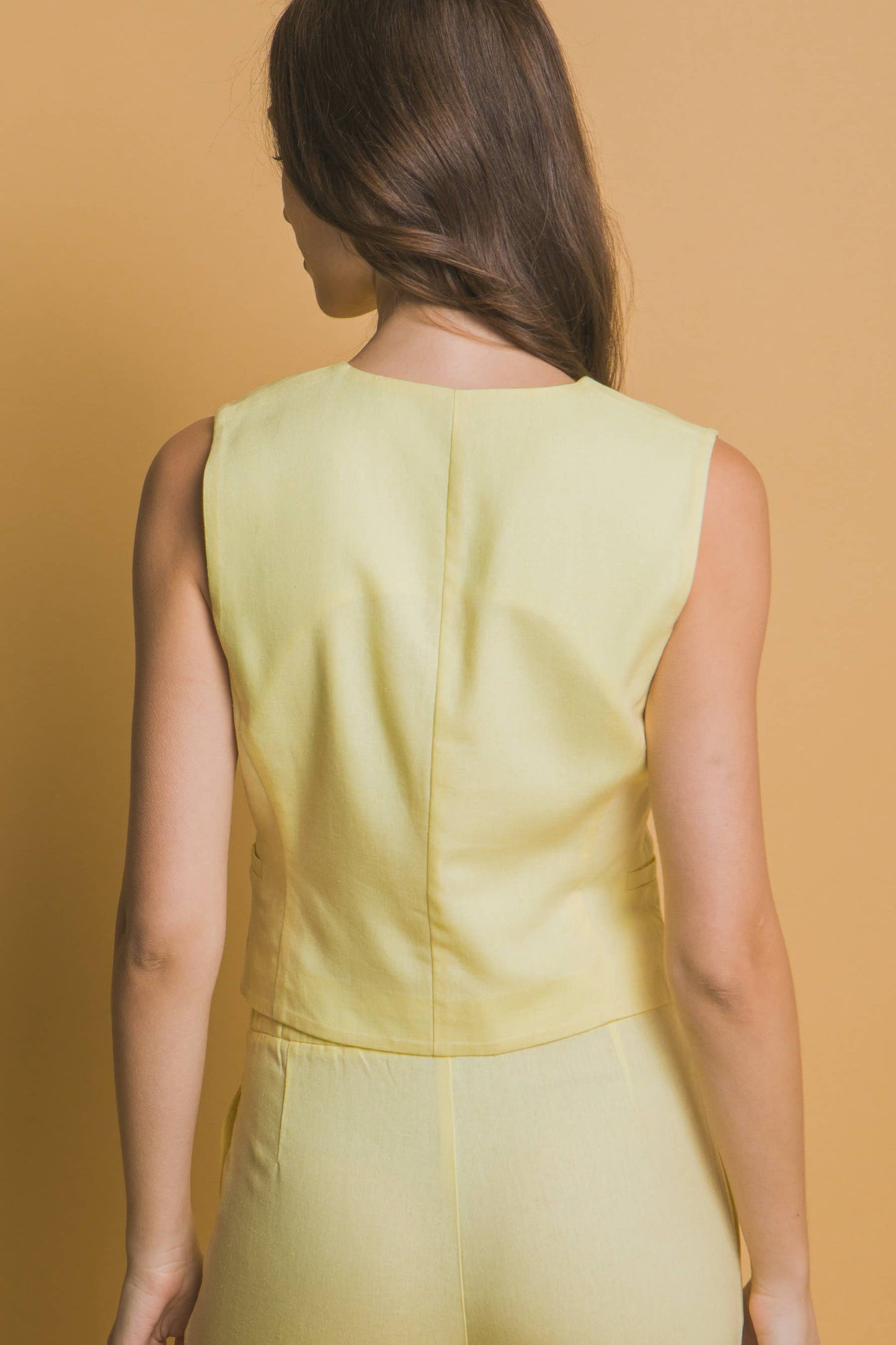 Linen Button-Up Vest