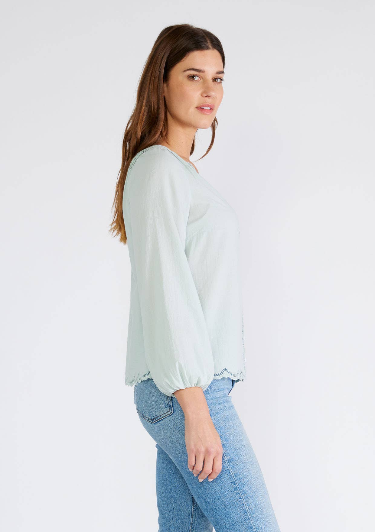 Paola Lace Trim Blouse