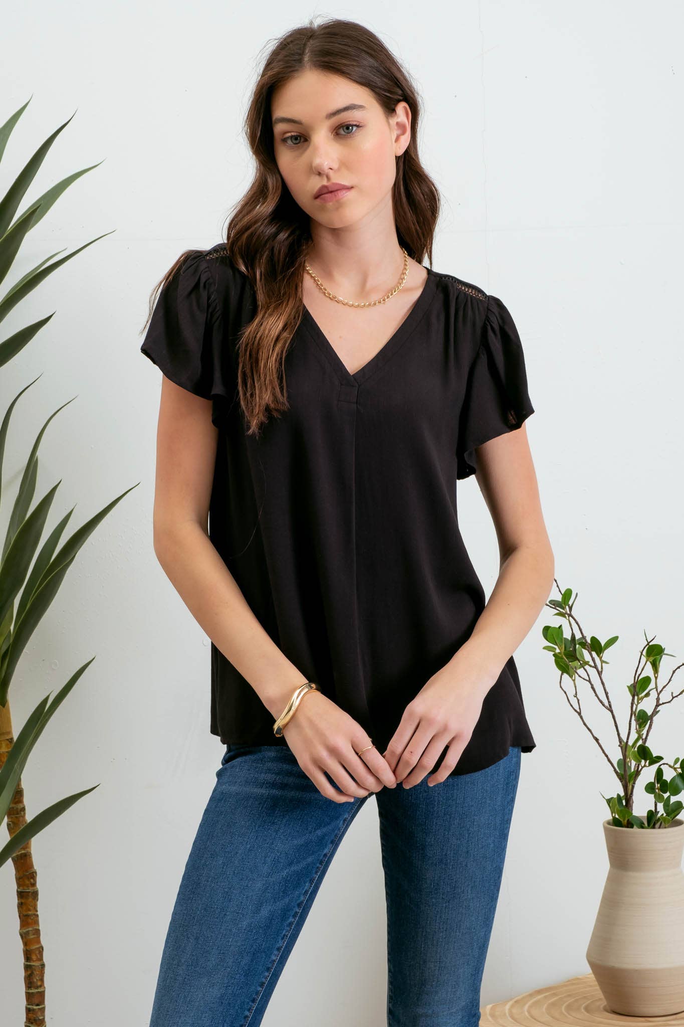Cece Ruffle Top