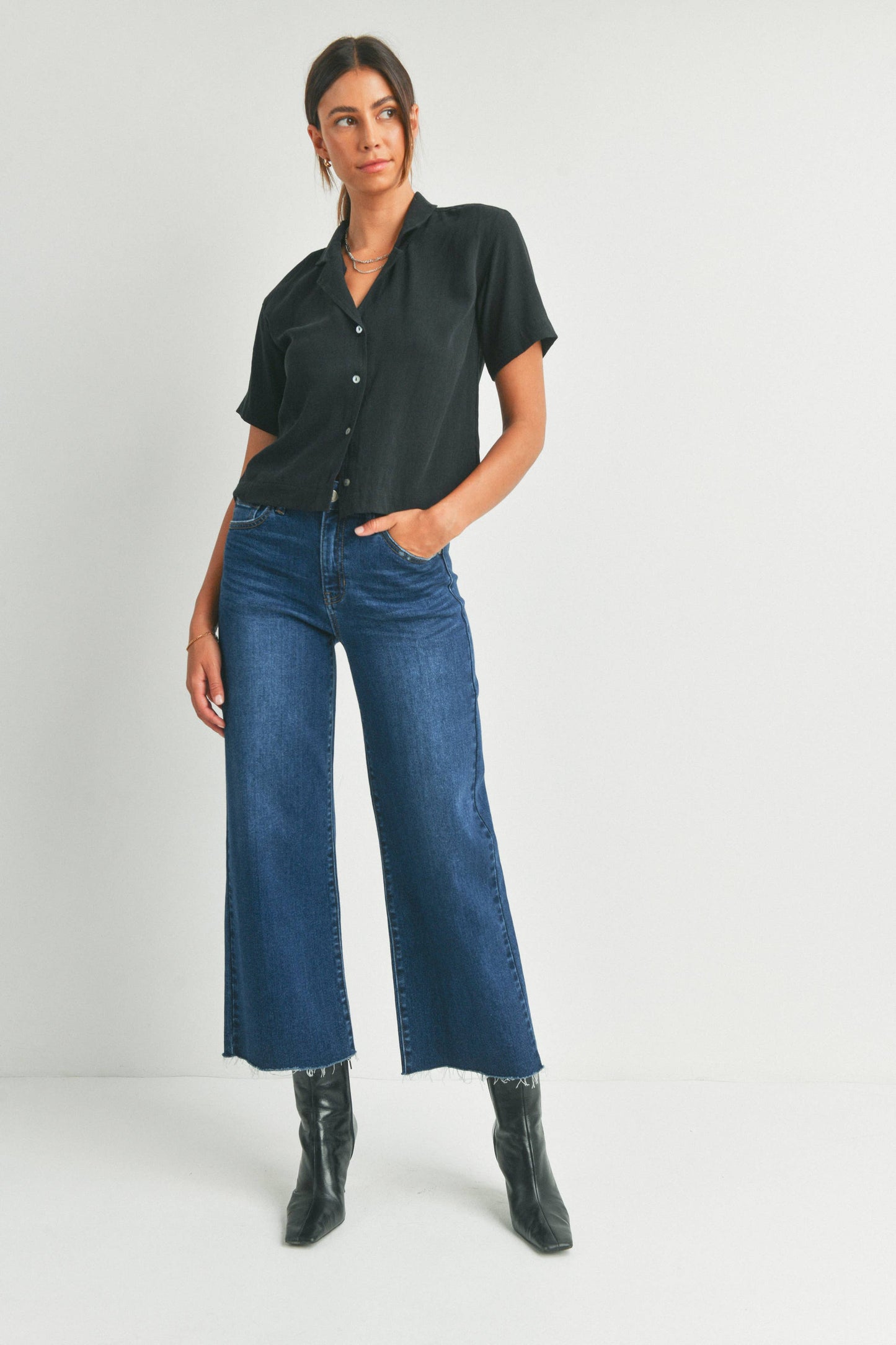 Lola Slim Wide Leg Cropped