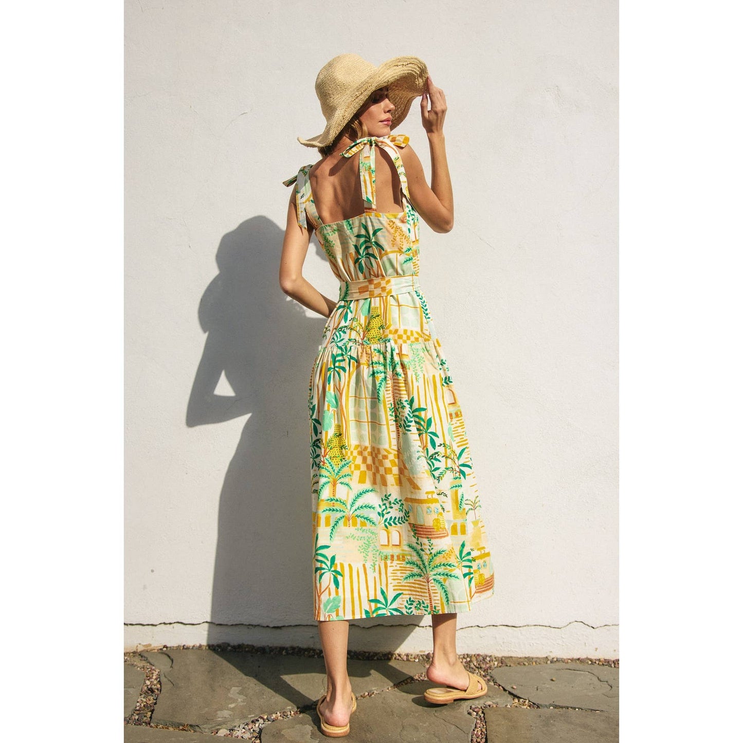 Dance In The Sand Button Down Midi Dress