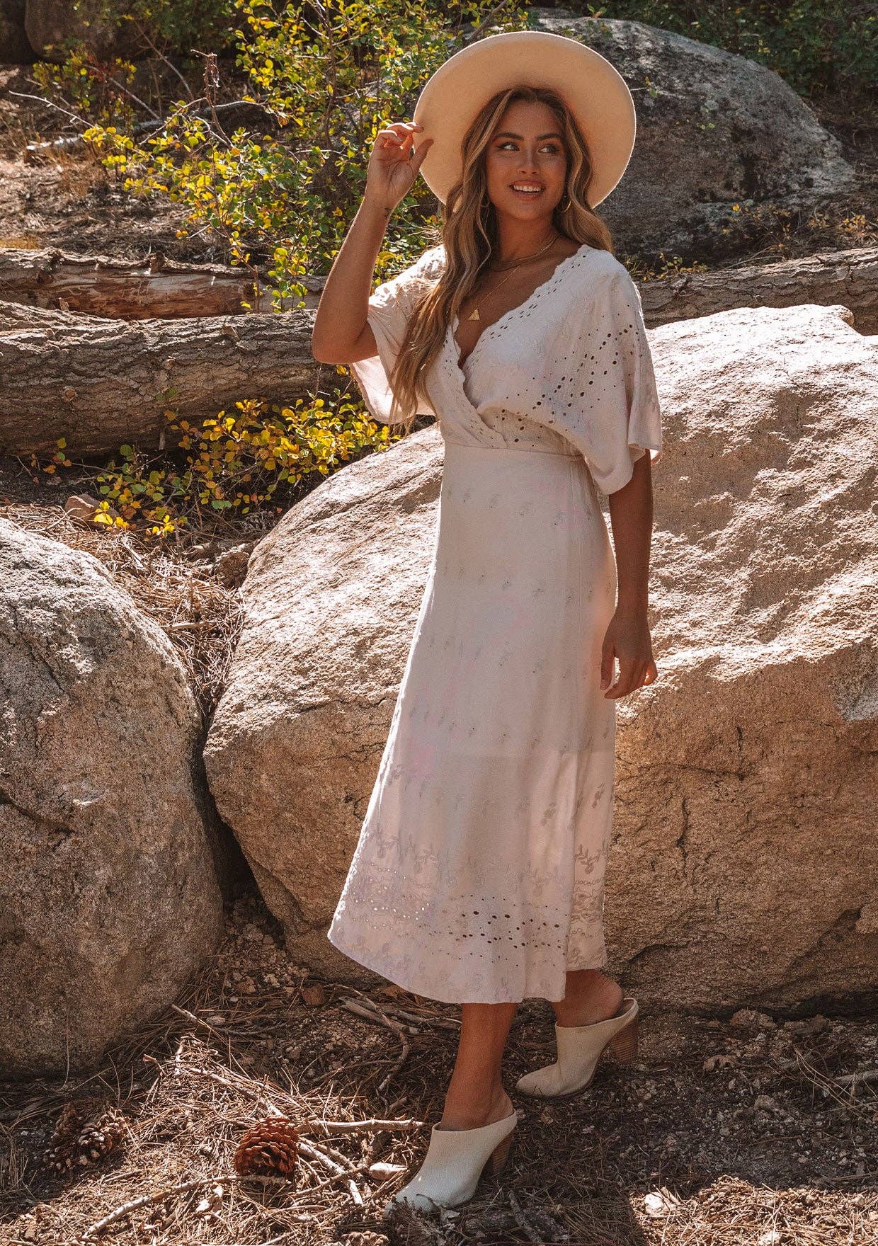 Harper Eyelet Midi Dress