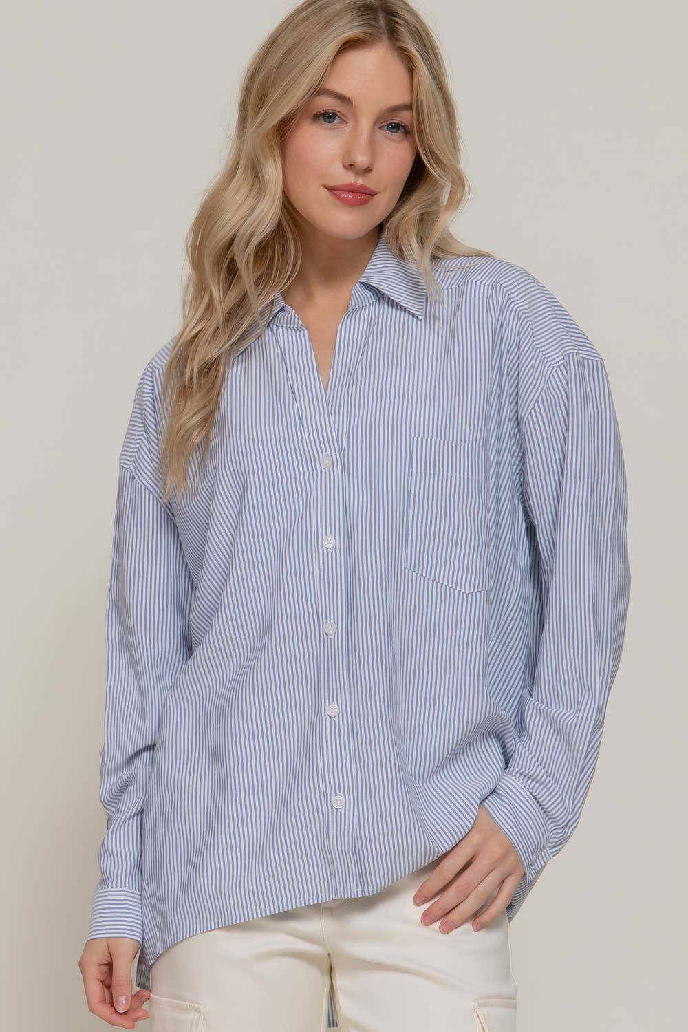 Oversized Dolman Stripe Shirt