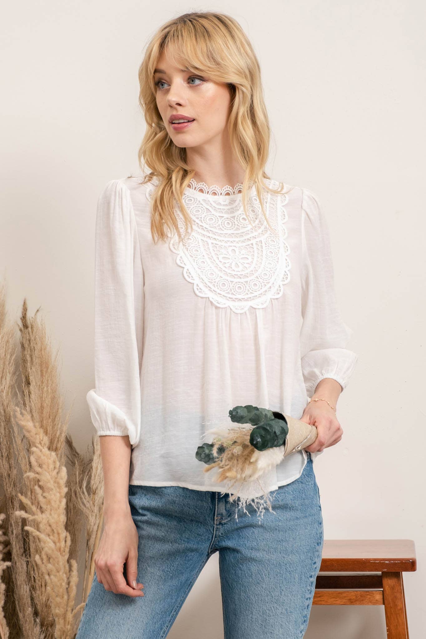 Mary Eyelet Lace Blouse