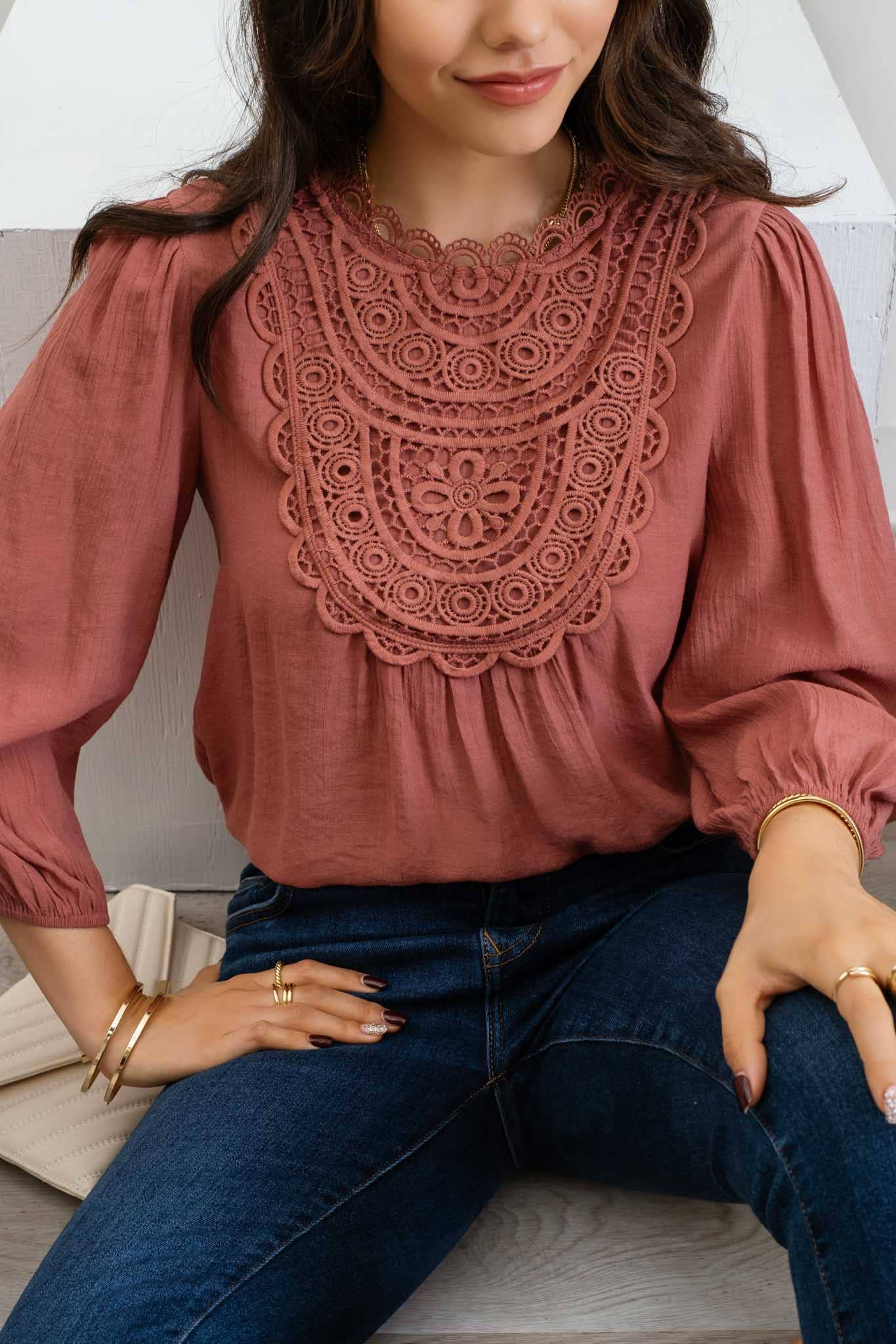 Mary Eyelet Lace Blouse