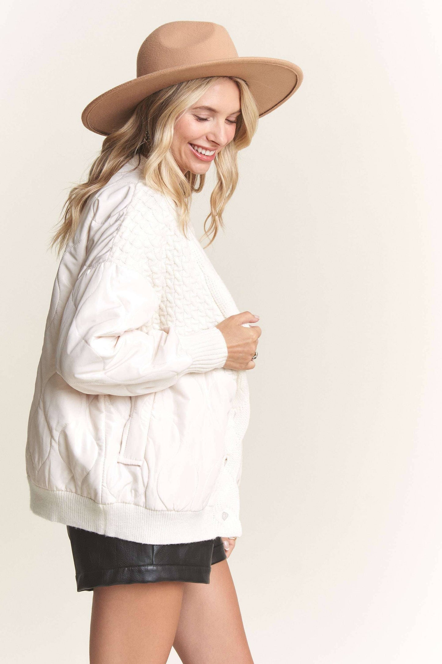 Leah Quilted Cardigan