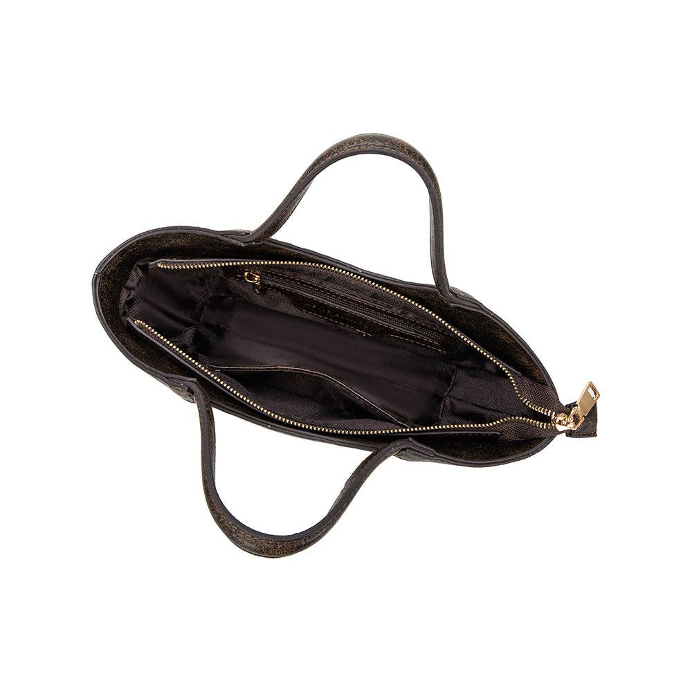 Kaylee Espresso Top Handle Bag