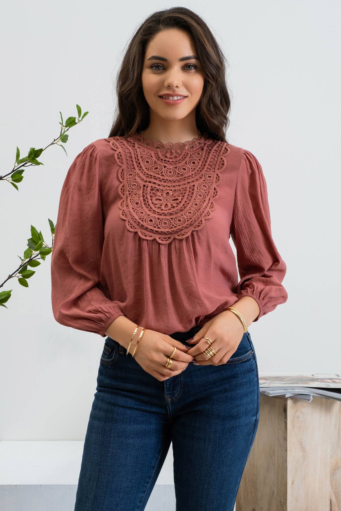 Mary Eyelet Lace Blouse