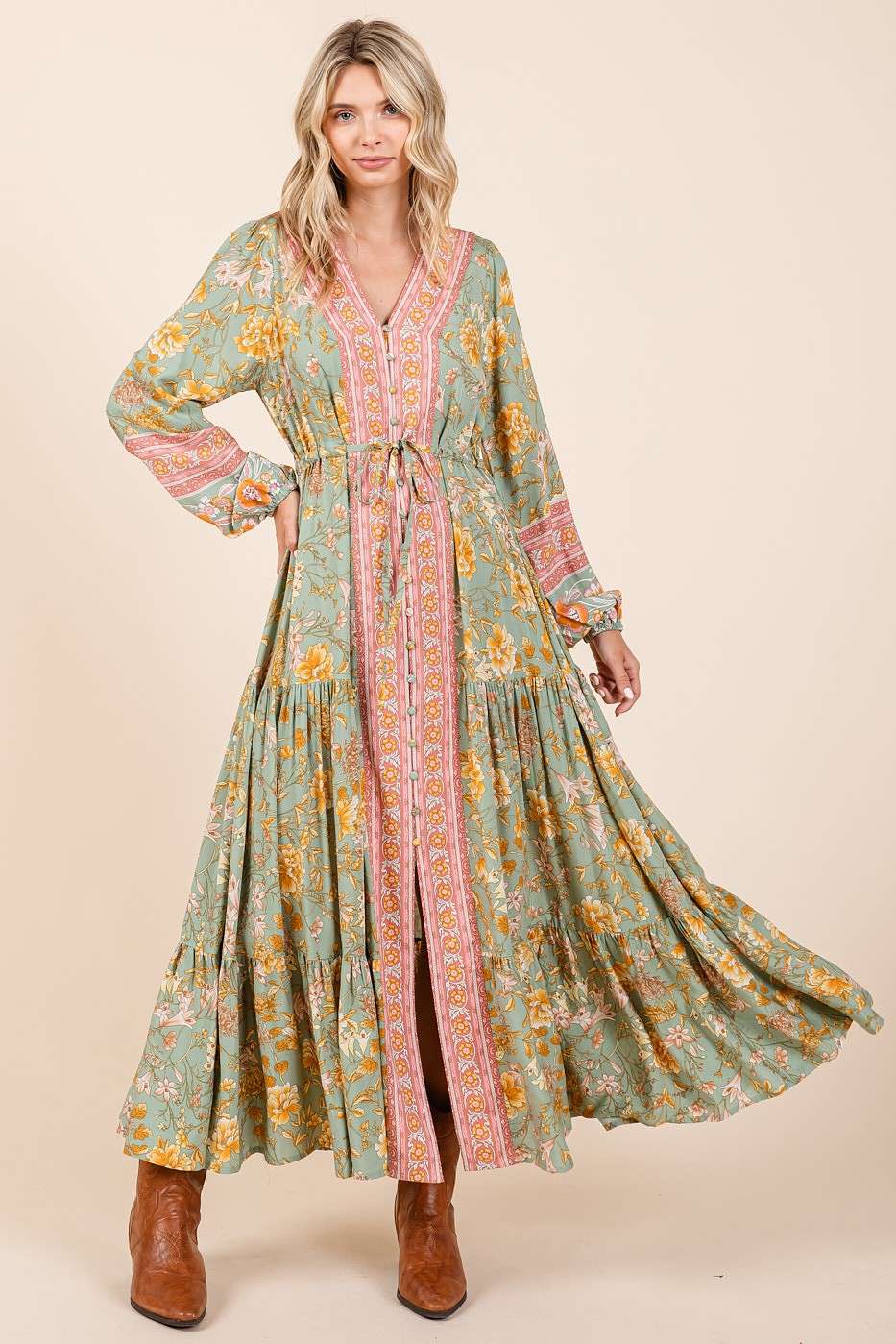 Birdie Boho Floral Maxi