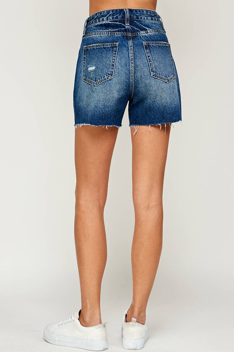 Boyfriend Midi Short Super High Rise