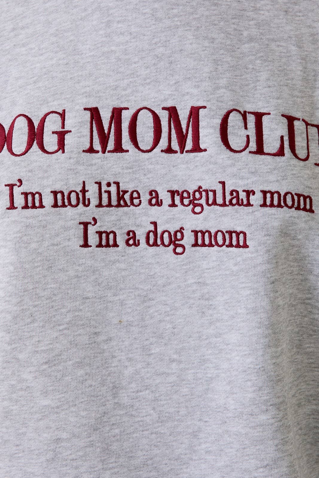 Dog Mom Embroidered Fleece Sweatshirt