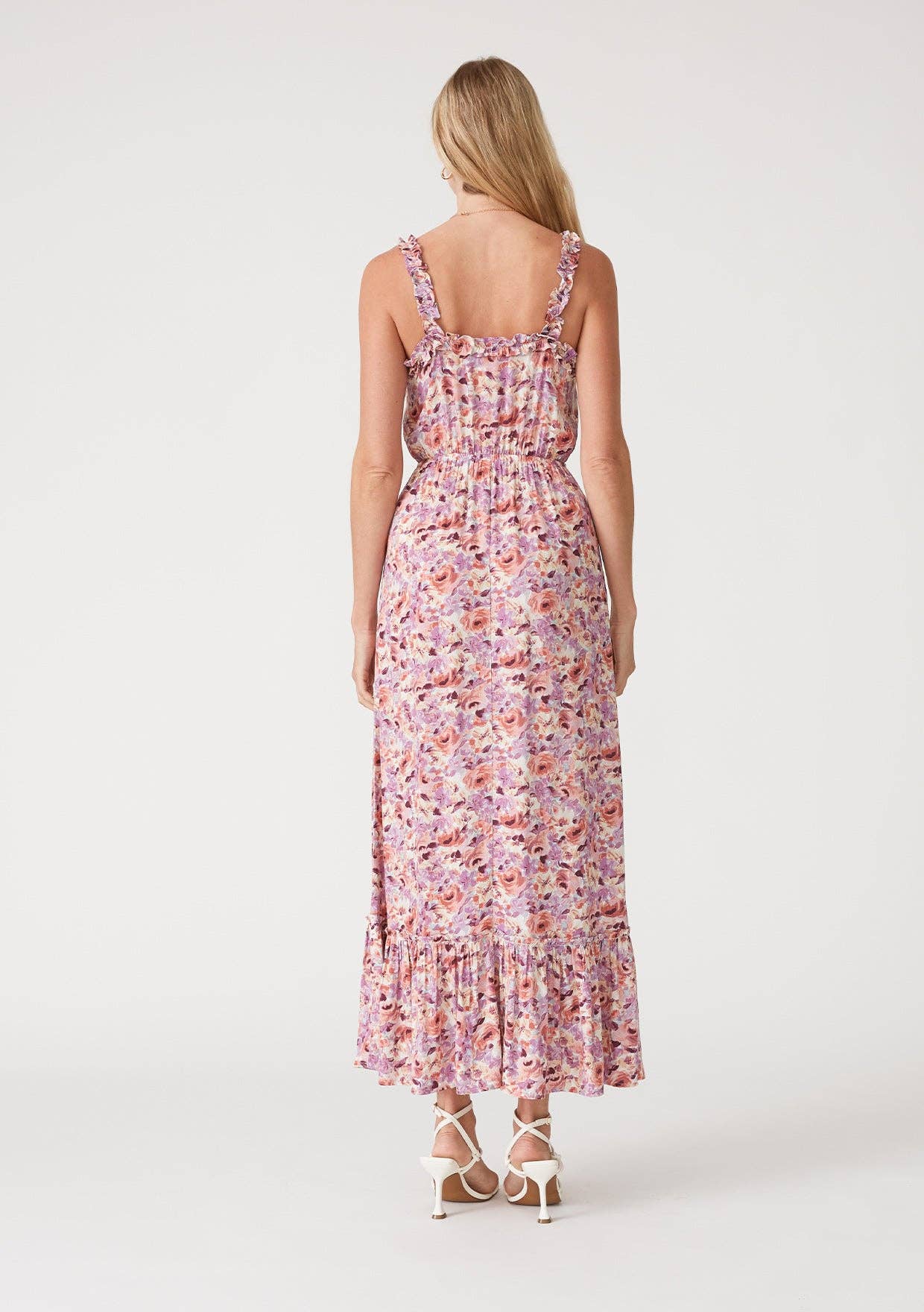 Nicolette Lace-Up Maxi Dress