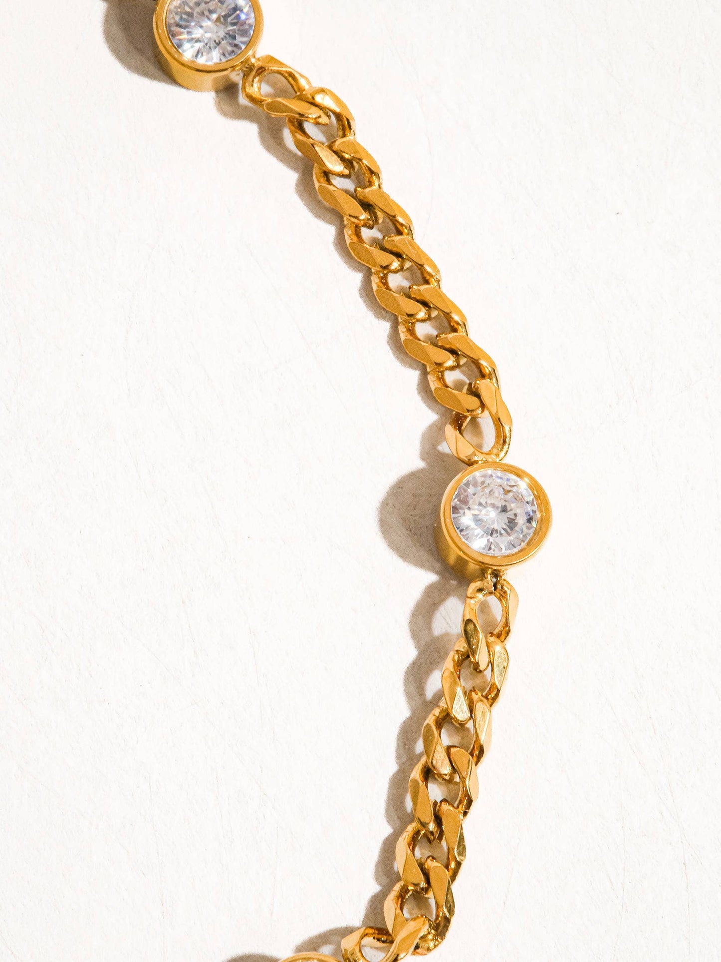 Cyrus 18K Gold CZ Chain Bracelet