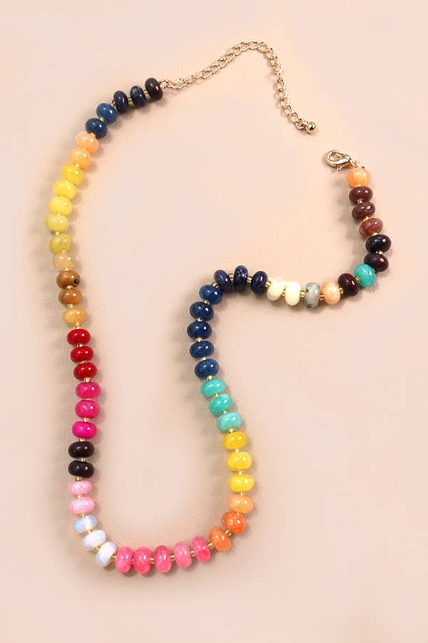 Rainbow Stone Necklace