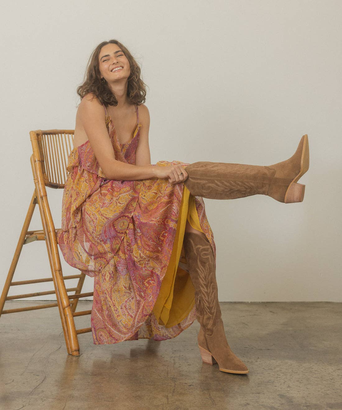 The Samara Brown | Embroidered Western Tall Boot