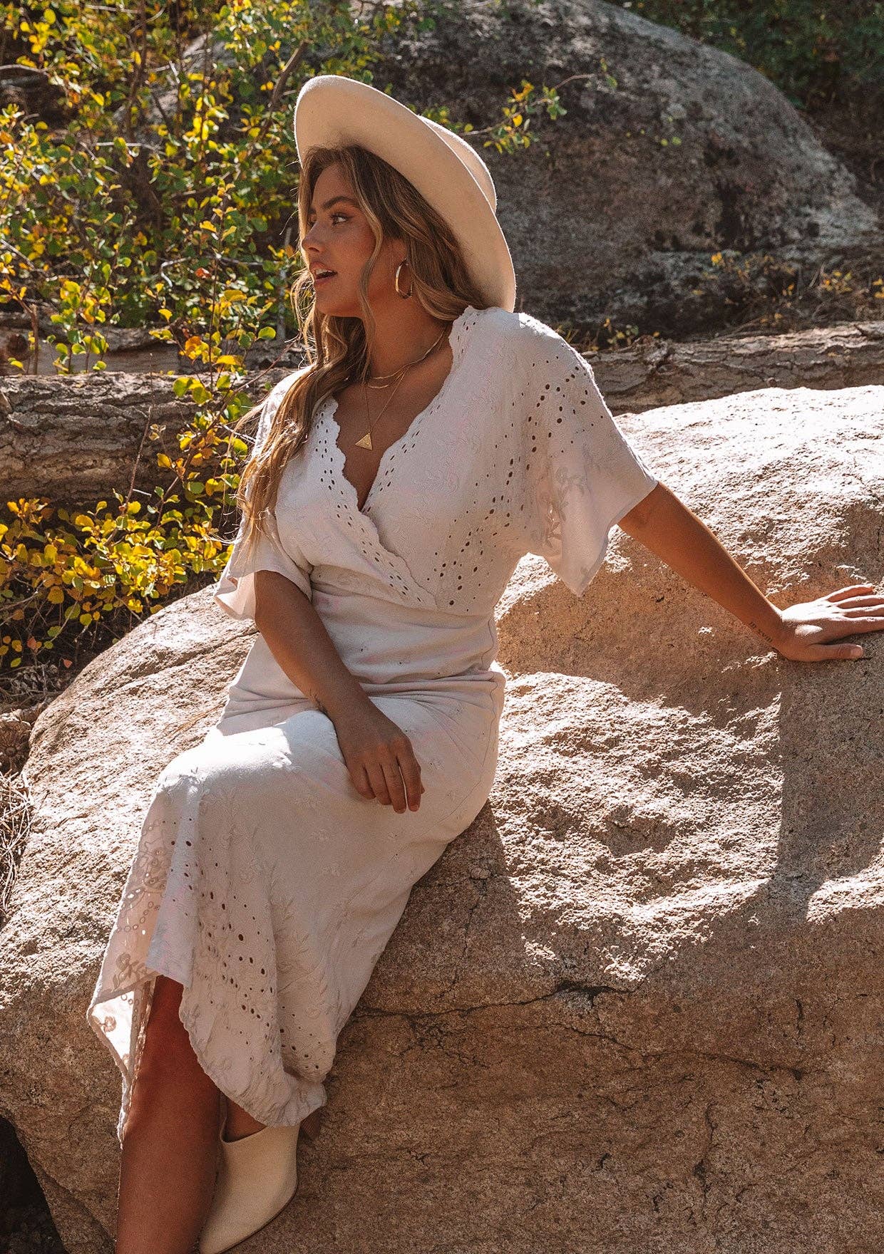 Harper Eyelet Midi Dress