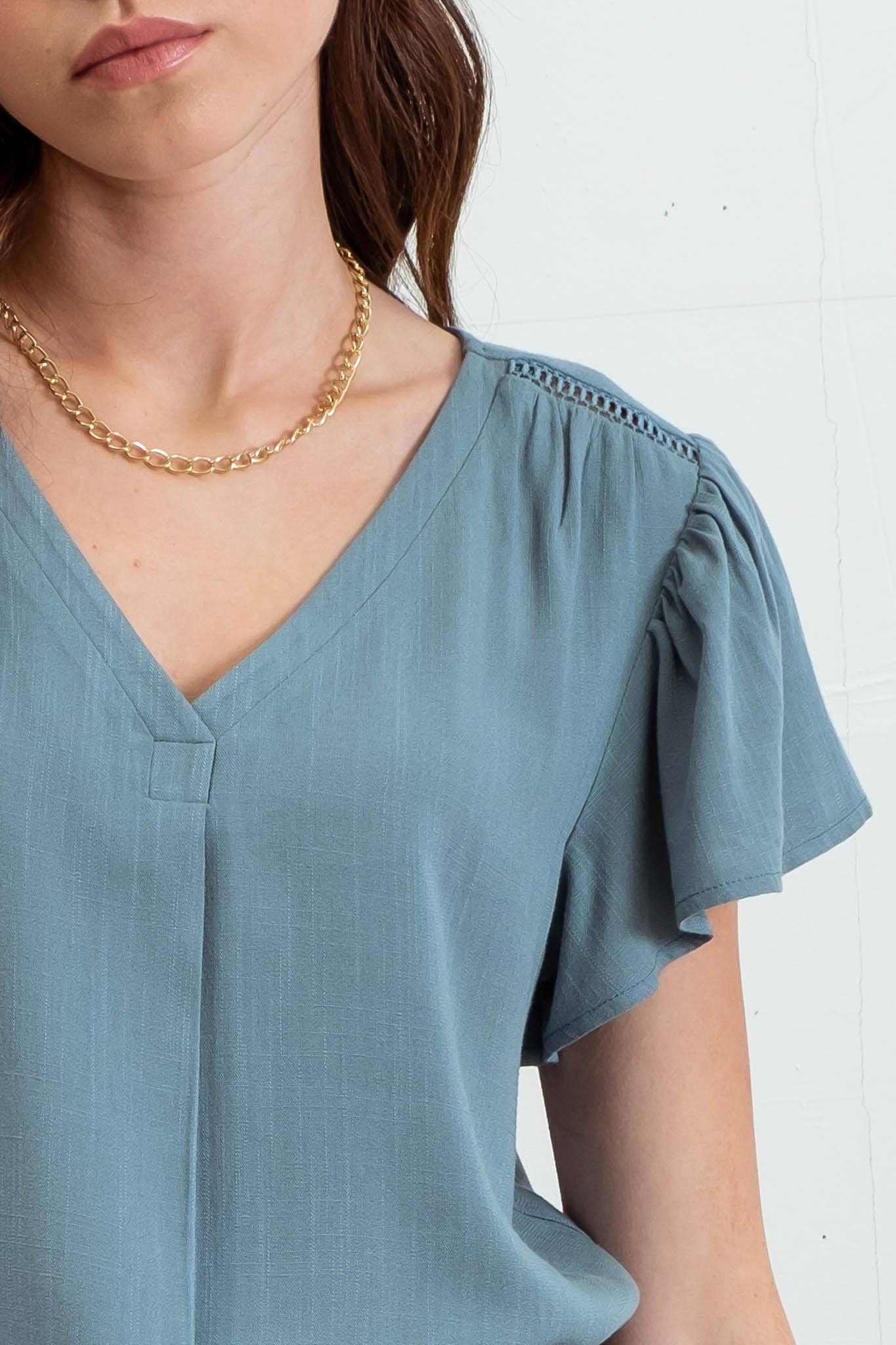 Cece Ruffle Top