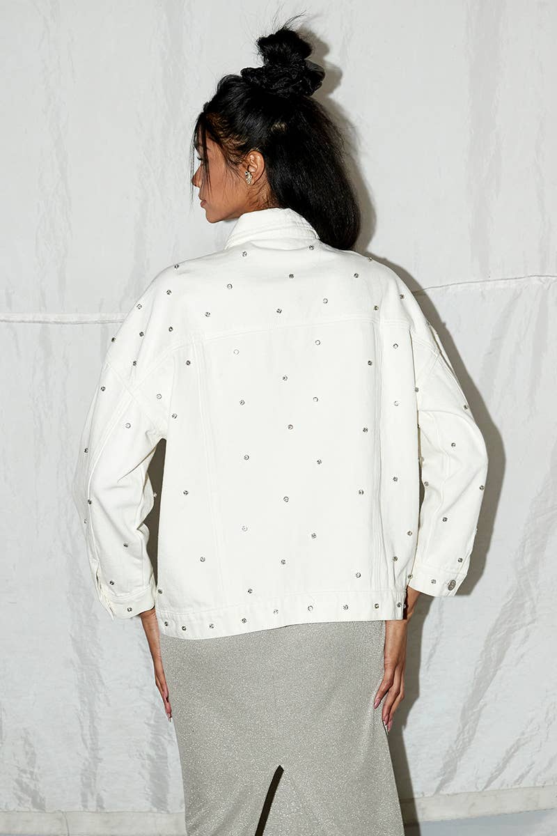 Rhinestone Sparkle Denim Jacket