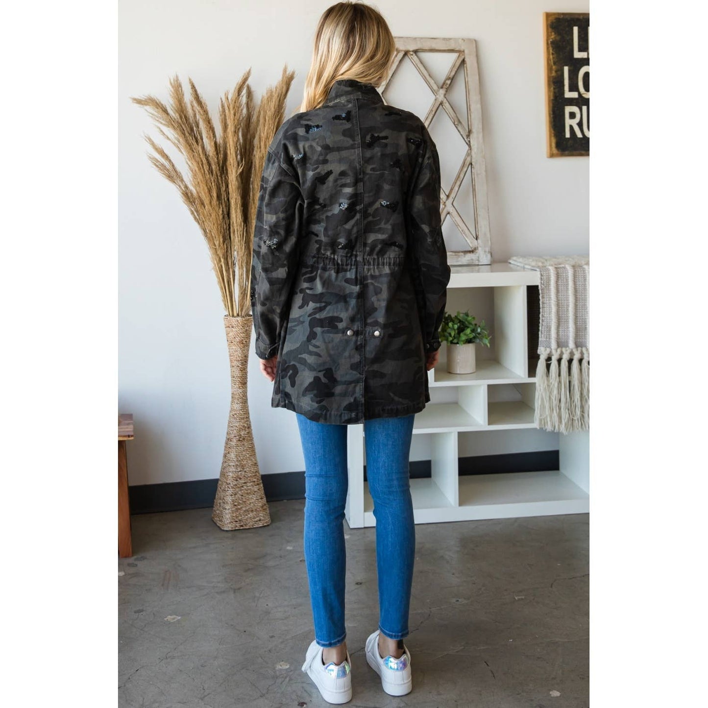 Camo Zip Up Utility Jacket