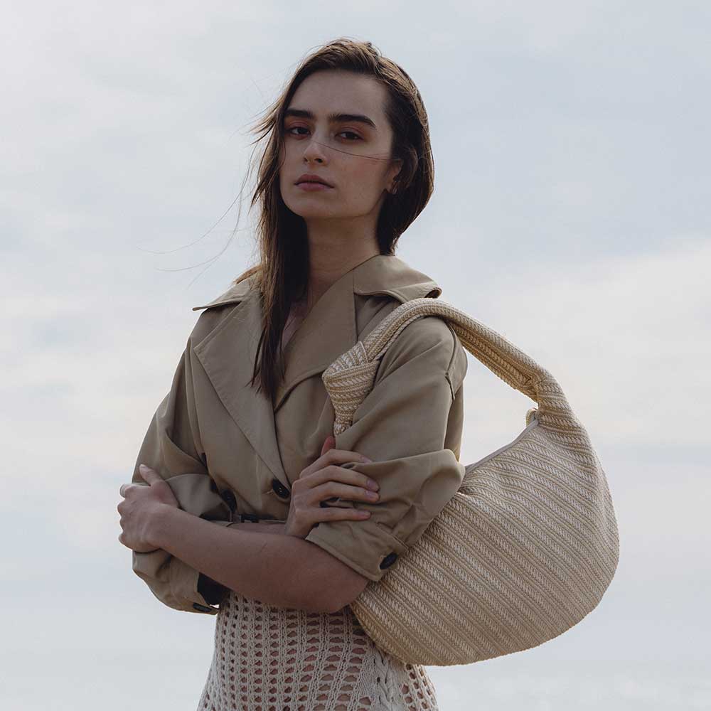 Cher Large Natural Raffia Straw Shoulder Bag