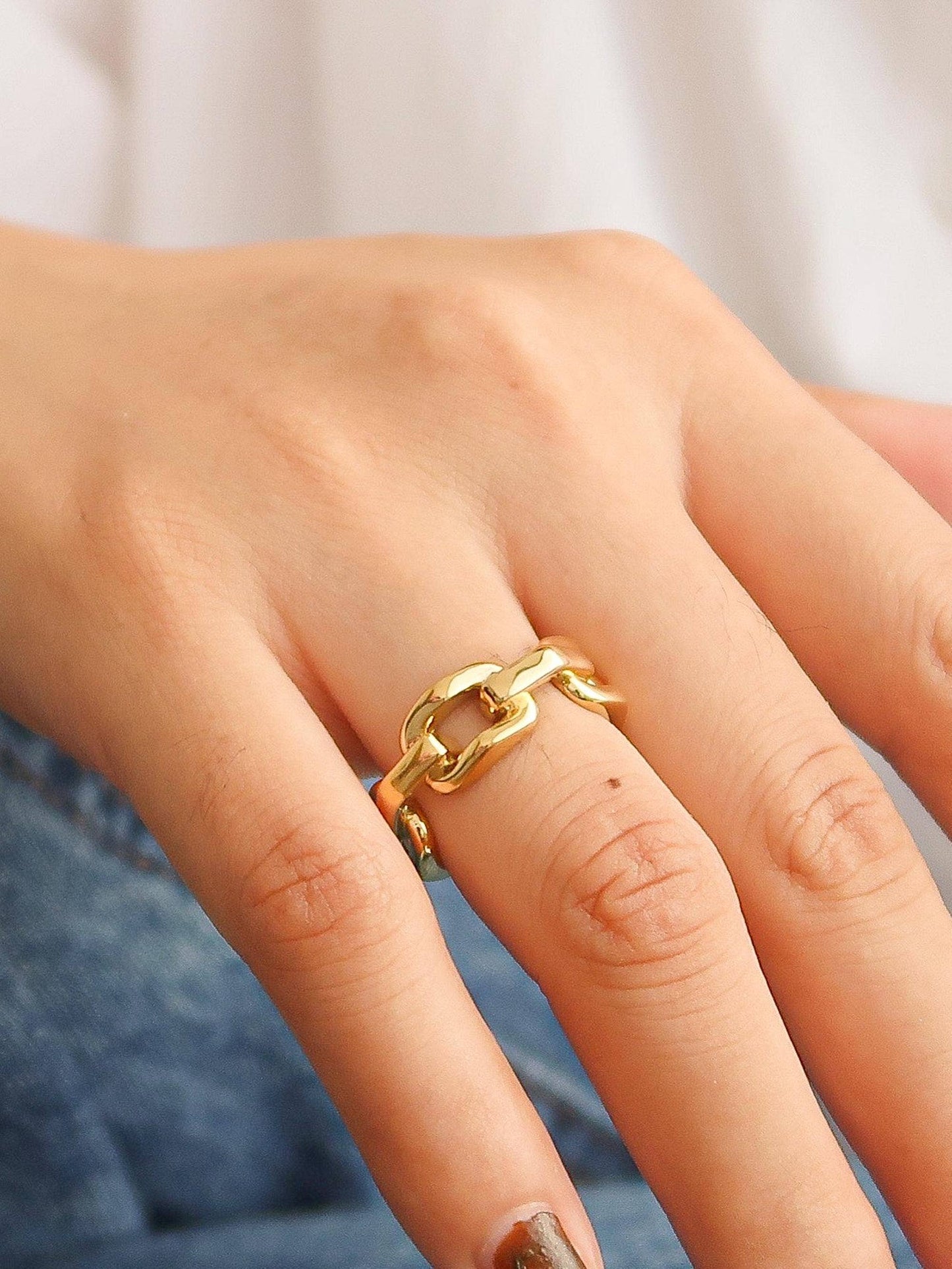 Brooklyn 18K Gold Braided Stack Ring