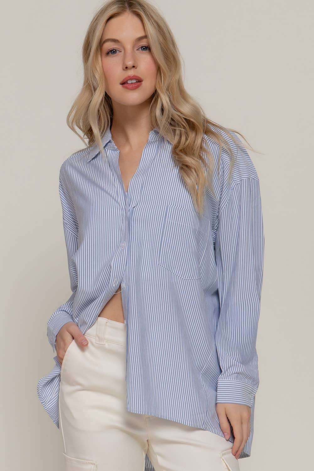 Oversized Dolman Stripe Shirt