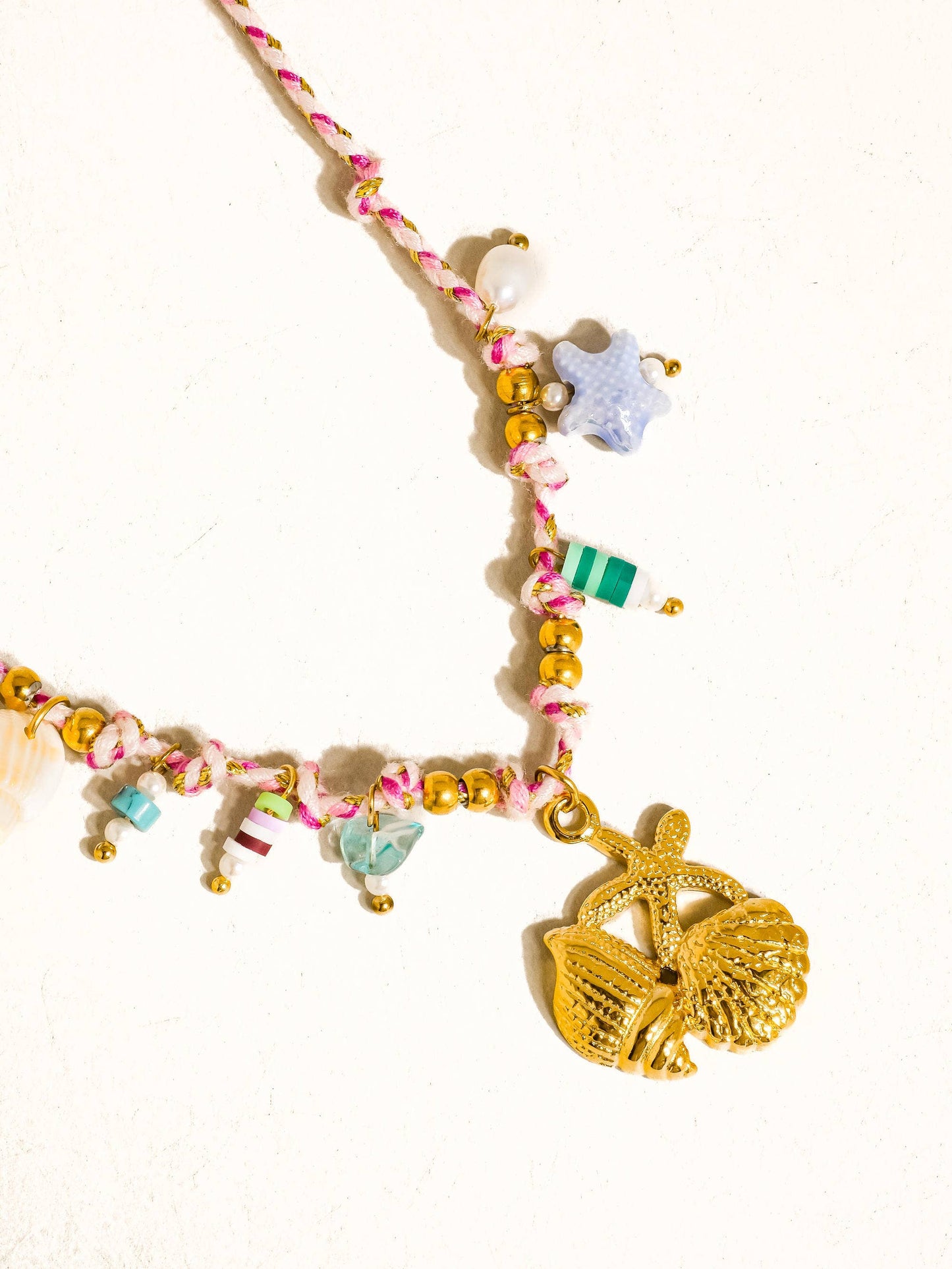 Masséna 18K Gold Summer Rope Charm Necklace